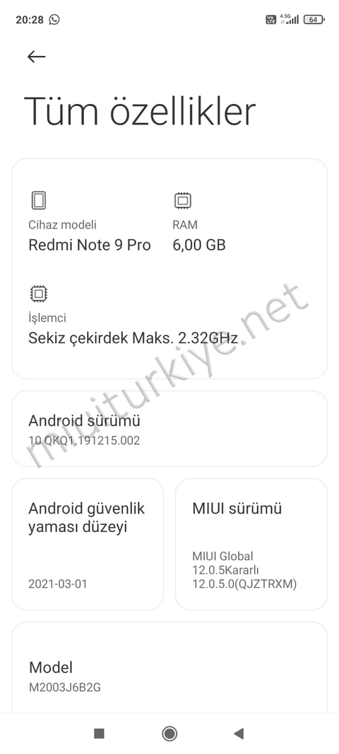 Xiamio Redmi Note 9 Pro Güncelleme Sorunu