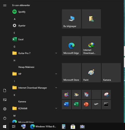 Windows 10 Bazı Başlangıç Simgeleri Gözükmüyor