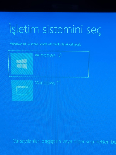 Win 11 çalışan bilgisayarda 2. SSD'ye Win 10 kurup etkinleştirme
