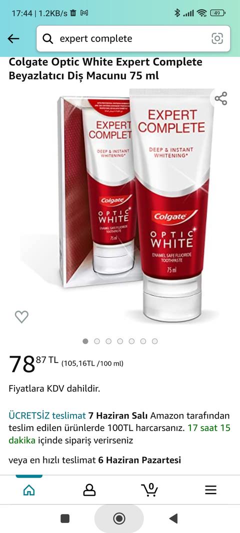 Colgate Expert Complete 78TL Amazon