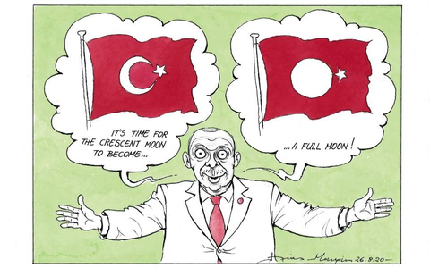 Yunan basınında Türkiye ve Erdoğan karikatürleri