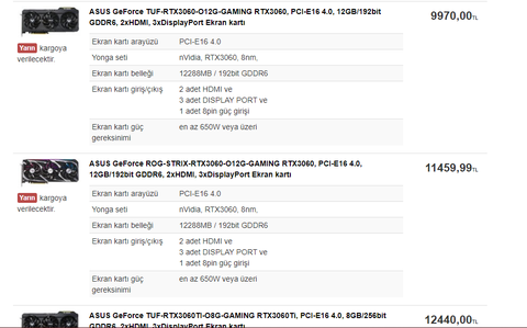 NVIDIA/AMD Ekran Kartı Stok Takibi [ANA KONU]