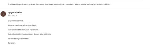 Spigen.com.tr indirim/siparişler hakkında