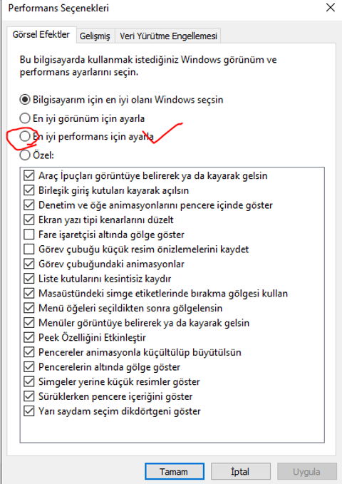 Windows 10 kullanılabilir "ram" miktarı sorunu.