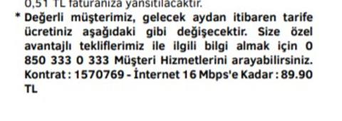 İnternet Sitesinde 79,90₺ Fatura 89,90₺