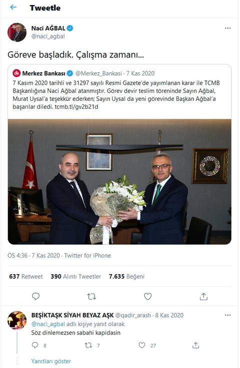 SON DAKİKA: Merkez Bankası Başkanı Naci Ağbal Görevden Alındı