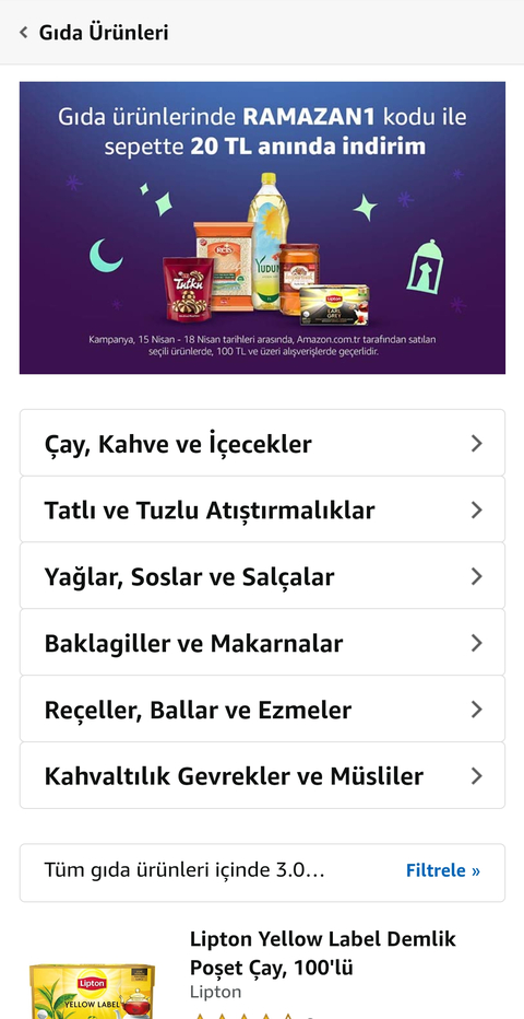 Amazon Gıda 100/20