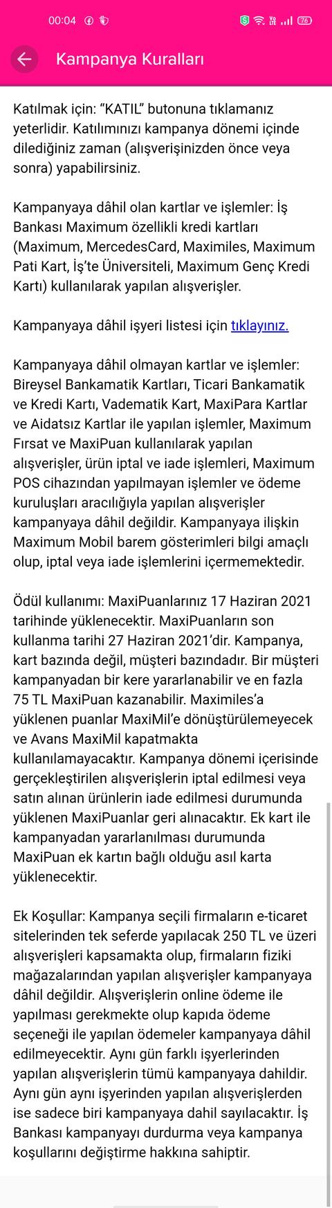 E-ticaret harcamalarınıza 75₺ Maxipuan Mayıs