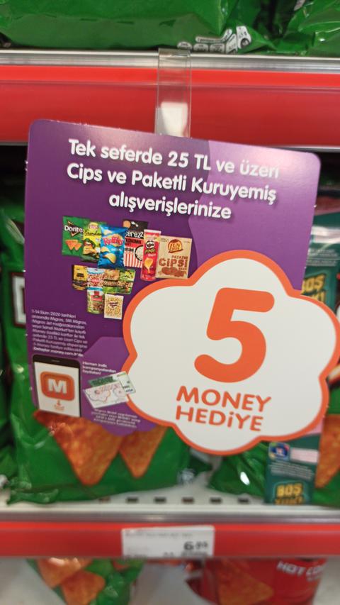 7 liralık frito lay cipslerinde 5-10 hopi kazanma şansı . Boş yok