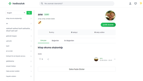 sözlük sitesi yapıyorum