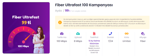 Netspeed Yeniden 100 Mbit Paketlerini Getirdi