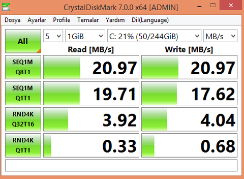 ADATA SU630 SSD TEST SONUCU NORMAL Mİ ? (ÇÖZÜLDÜ)