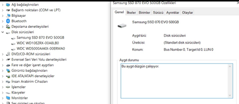 Bilgisayar önceden çalışan SSD'yi görmüyor