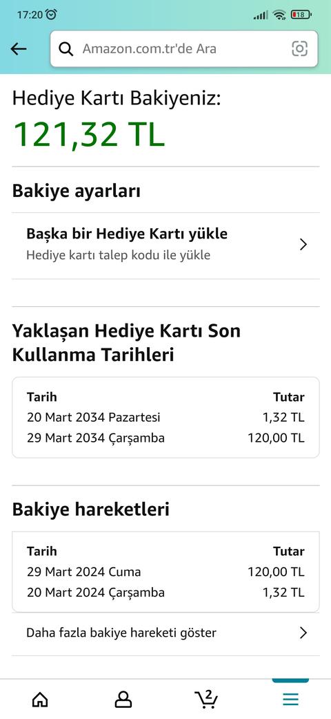 Amazon iletişim iznine 300/120₺ Promosyon