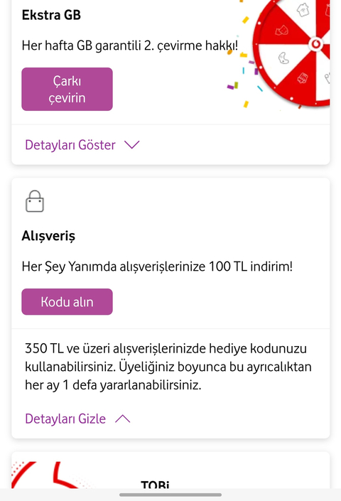 Vodafone Kullanıcılarına Özel Yanımda Premium 350/100 indirim + 50 TL Cüzdan Puan