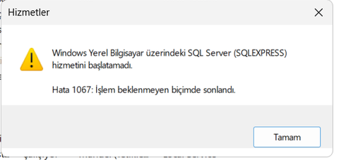 SQL SERVER BAĞLANTI HATASI