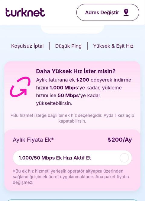 TürkNet, Türk Telekom FTTH Altyapısında 1 Gbps Profilini Resmen Aktif Etti