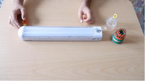 Modül led ve şarjlı ışıldak kutusu kullanarak mobil led ışık yaptım
