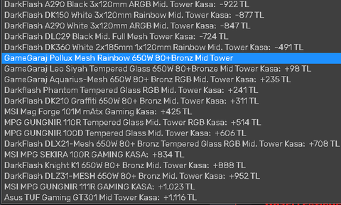 Rtx 3060 Ti sistem önerisi