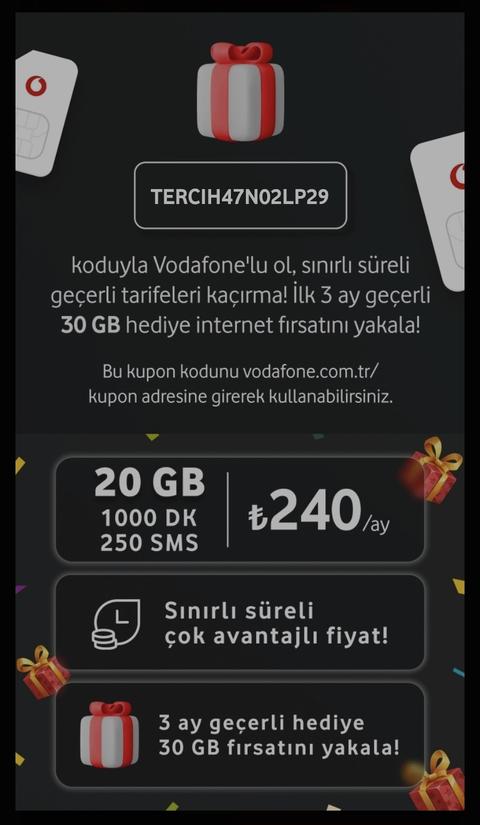Vodafone Link AT 58 GB - Ev İnterneti 500TL Kazan Referans Konusu
