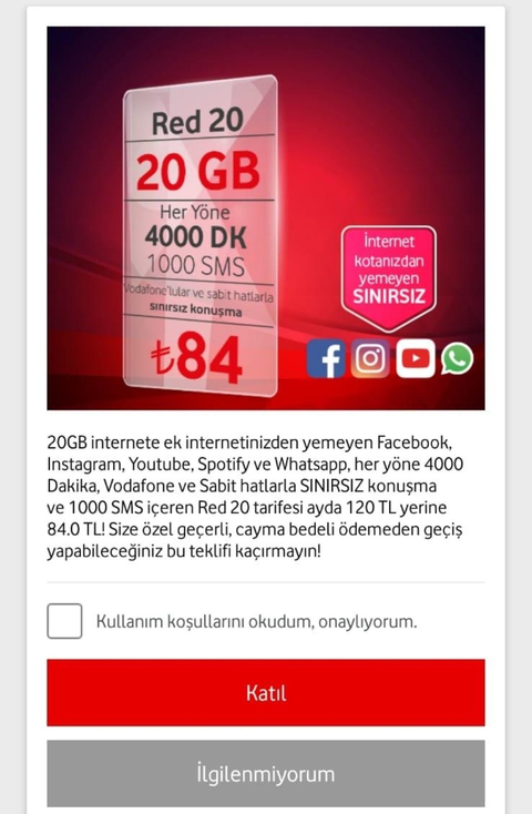 RED20 Tarifesi Kullanan Var mı?