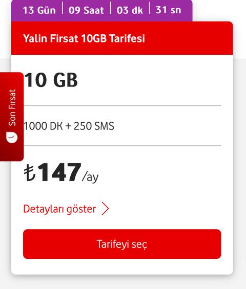 Vodafone dan Yalın Fırsat Tarifeler! Son Geçiş Tarihi 5 Mart! 60 GB 324₺