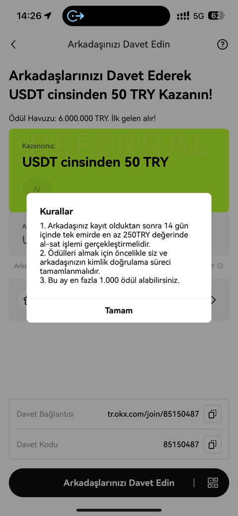 OKX Türkiye'de! +250 TL Kazanma Fırsatı!