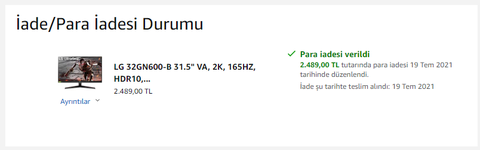 Monitör Tavsiyesi Hakkında Yardım Edit:(LG 32GN600-B monitör alındı ve iade edildi)