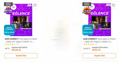 Bein connect 2 Aylık Eğlence Paketi - (Mega kuponlar geçiyor.)