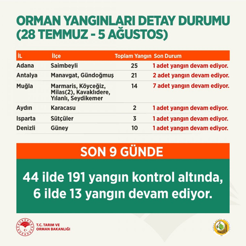 TÜRKİYE YANIYOR, ORMANLARIMIZ YANIYOR, NEFESİMİZ SÖNÜYOR! BİRÇOK İLDE ORMAN YANGINLARI