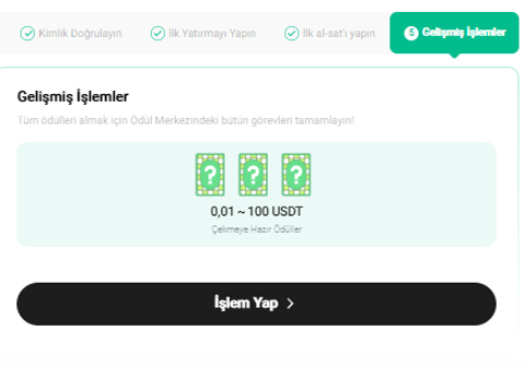 KuCoin / sınırlı süreli yeni gelen bonusu: