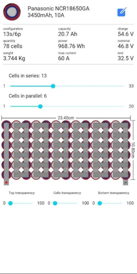 Batarya Paketi Hesaplama Uygulaması (Easy Battery Calculator)