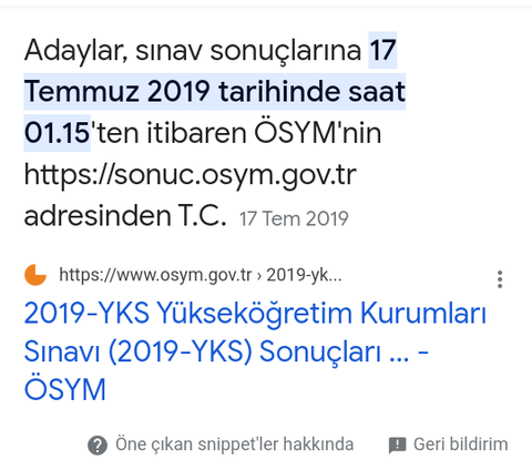 Sabah 6:30 da açıklanacağı gerçeği {bir kere öyle olmuştu}