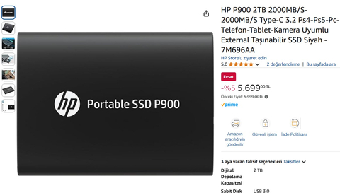 Taşınabilir SSD Önerisi