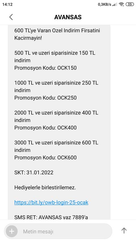 Avansas 600 TL'ye varan indirim fırsatı