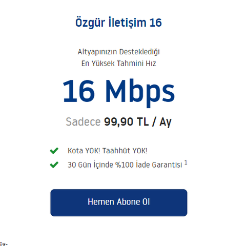 1.000 Mbps’ye kadar Hızlı İnternet TurkNet GigaFiber 399,90 TL!