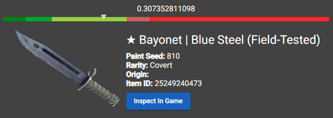 Satilik Bayonet Blue Steel FT