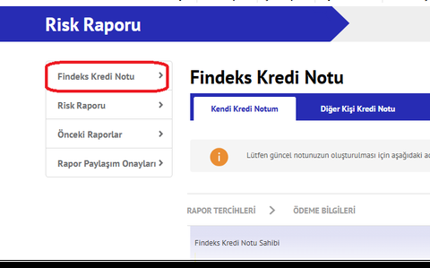 Her Salı Ücretsiz findeks kredi notu (rapor değil)