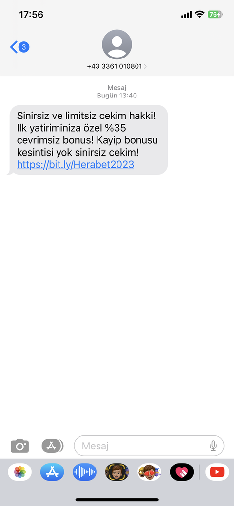 iPhone mesaj engelleme