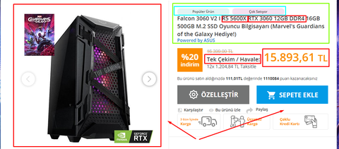 RTX3060 'lı Sistem  Tavsiyesi