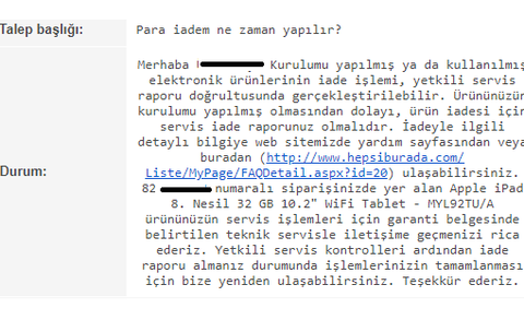 Hepsiburada.com TELEFON ve TABLETLERİ iade almıyor. Dikkat edin . Alışveriş yapmadan önce düşünün!!