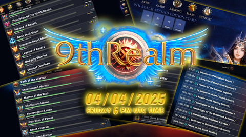9th Realm Mu | Season 20 | Exp Dynamic 10-100x | Drop 30% | OFFICIAL START 20.06.2025