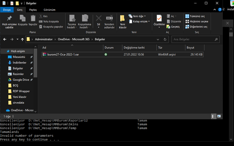 one drive dosya atma...