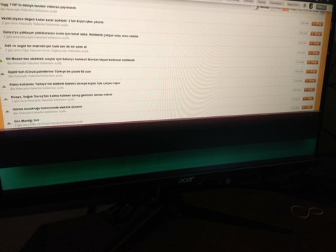 monitörde görüntü bozuklugu