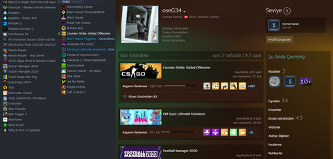 Satılık steam hesabı bakiyeli içeride csgo vs.
