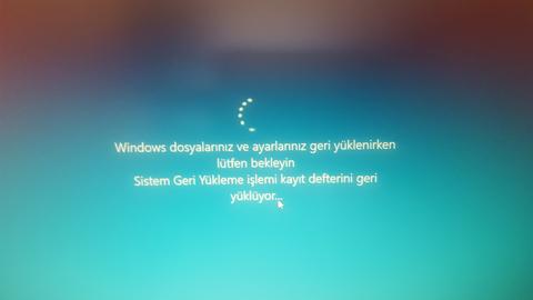 WİNDOWS GERİ YÜKLEME DONDU