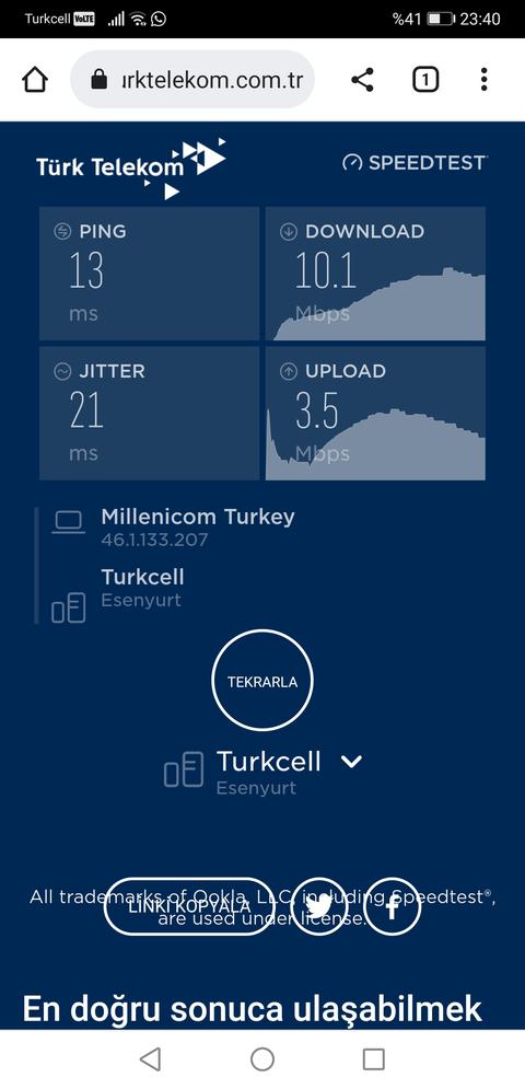 Millenicom İnternet Sorunu