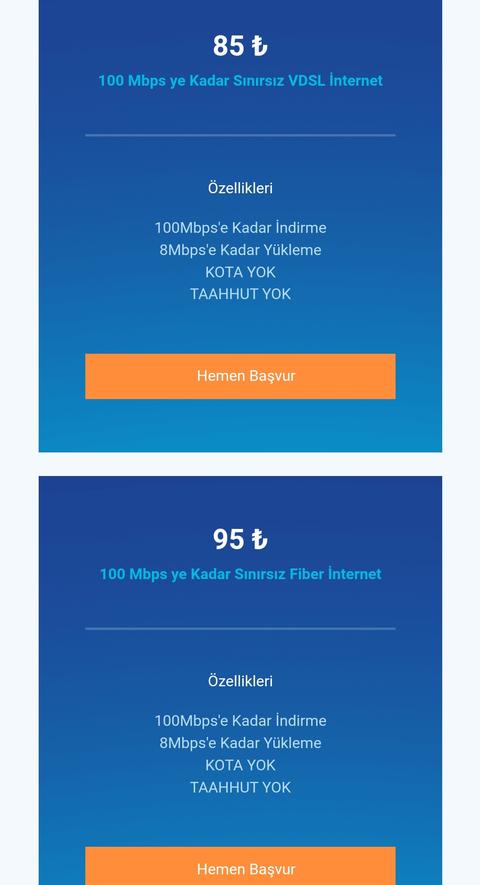 10LİNE Telekom 100 Mbps 85 TL