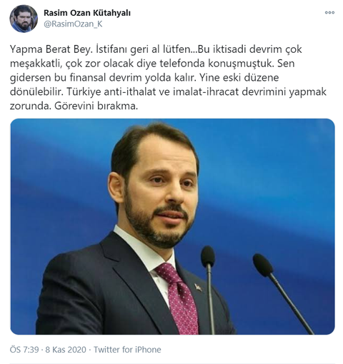 Berat Albayrak saglik sorunlari nedeniyle istifa etti | Yeni Bakan Lütfi Elvan