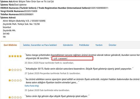 Sanal Mağazalardaki Dolandırıcı Satıcıları İfşa Edelim (amazon.com.tr, ne11, hepsiburada.com vb)